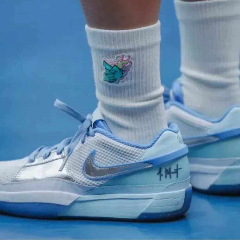 Nike Ja 1 Se GS Morant All Star Youth Basketball Shoes FJ1266-400 Glacier Blue - Picture 6 of 10